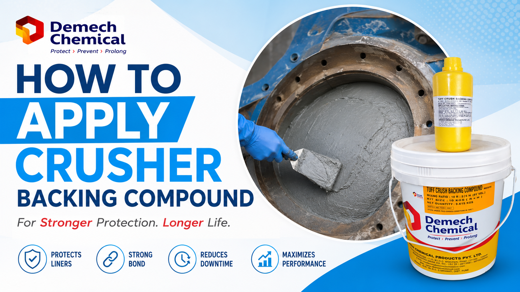 how to apply crusher backing compound